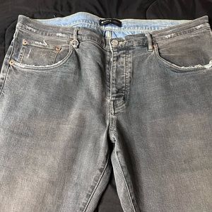PURPLE BRAND - Dark Grey Distressed Jeans